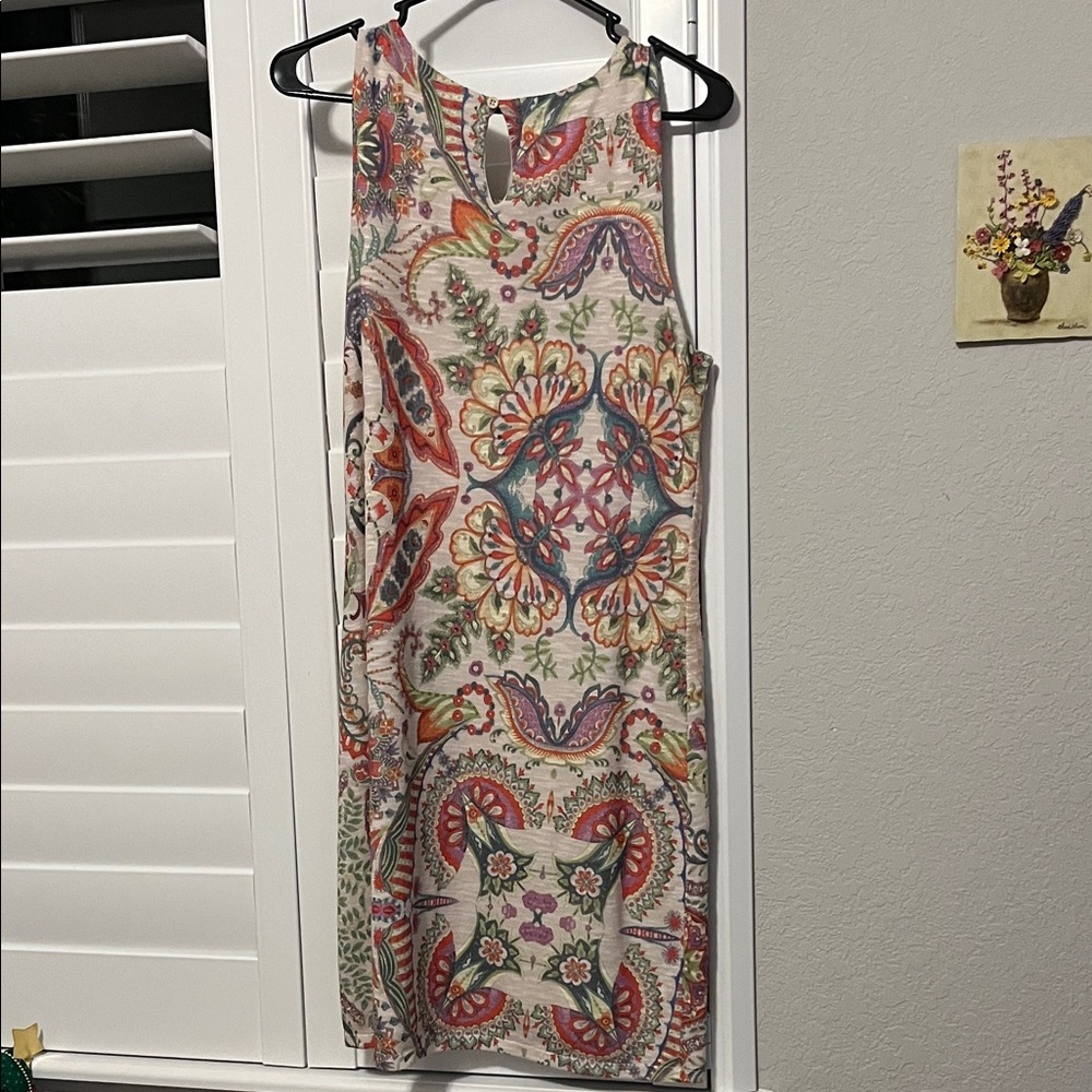 Desigual Floral Knit Dress with Pink and Green Accents - Picture 3 of 6